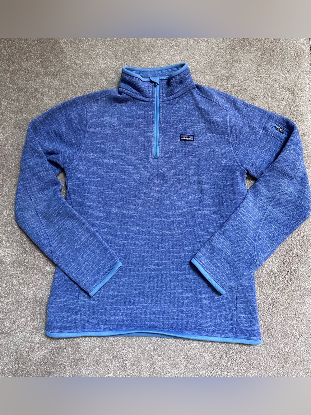 Patagonia Better Sweater 1/4-Zip Fleece Pullover Heathered Blue Women’s Large